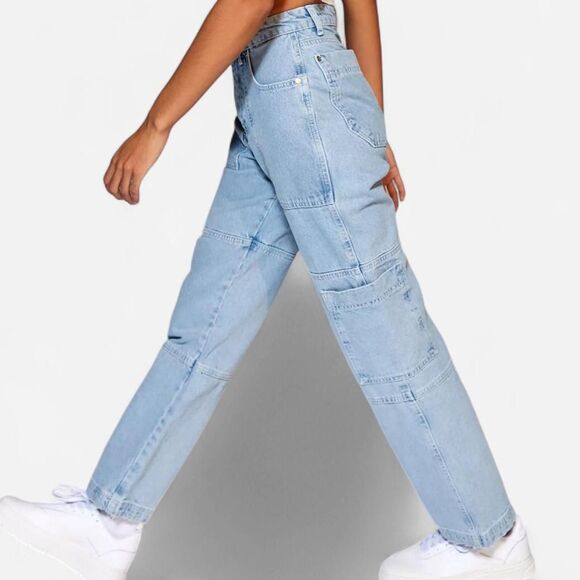 The Ragged Priest Combat Cargo Jeans – Cyber Grunge Streetwear Denim (Size 28) - Picture 3 of 8